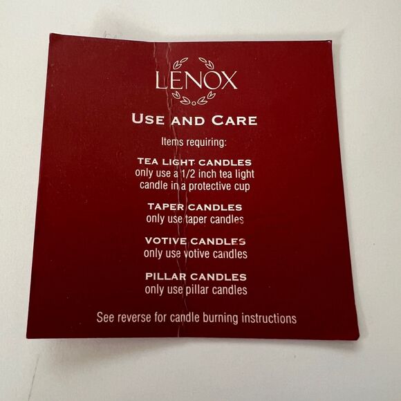 BNWOB Lenox Ivory China Christmas Holiday Decoration Candle Fragrance Warmer - Picture 7 of 9